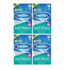 Front view of DenTek Complete Clean Easy Reach Floss Picks 75 ct Pack of 4