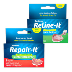 Dentemp Repair-it Denture Repair Kit contents and packaging