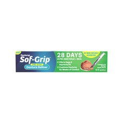 Sof-Grip 1-Step Denture Care packaging and syringe