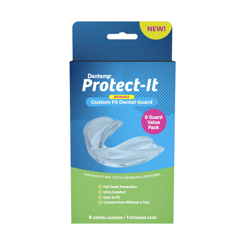 Open packaging showing eight individually wrapped guards