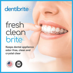 Dentibrite Crystals Cleaner Made in USA label