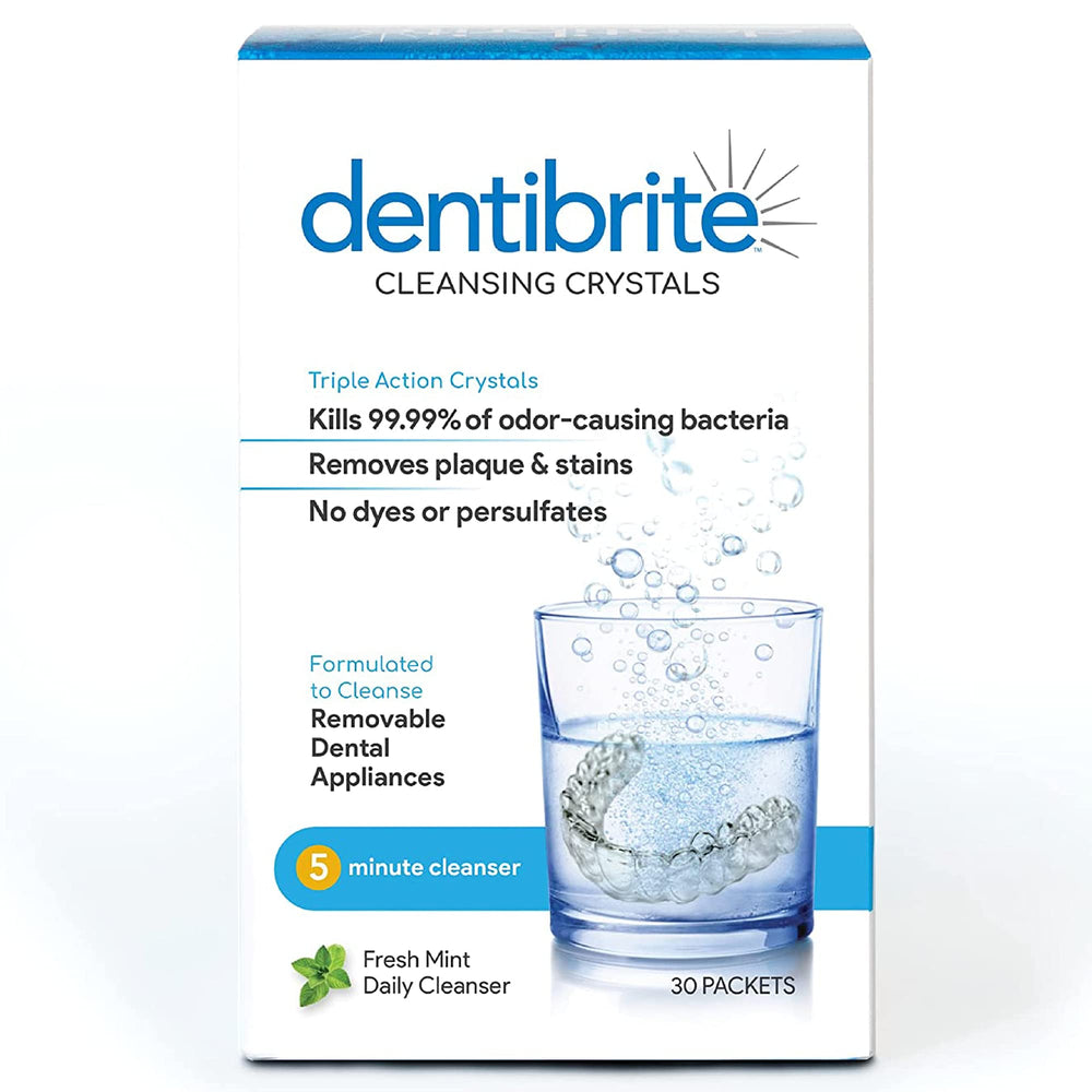 Dentibrite Crystals Cleaner 30-count packaging