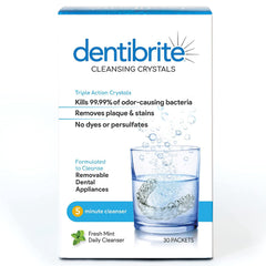 Dentibrite Crystals Cleaner 30-count packaging