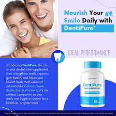Open Dentipure bottle showing capsules