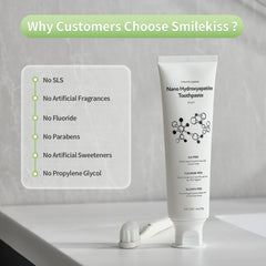 Dentist-recommended fluoride-free toothpaste packaging
