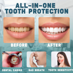 Illustration of applying Dentite Tooth Armor to teeth