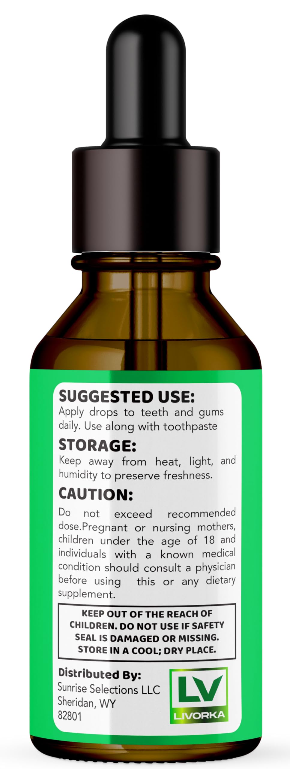 Dentitox Pro Drops bottle close-up with dropper