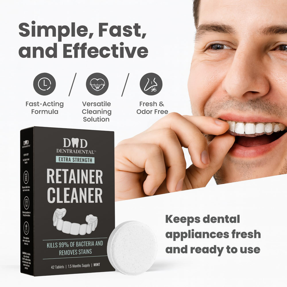 Cleaning tablets used on mouth guard and aligners