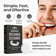 Cleaning tablets used on mouth guard and aligners