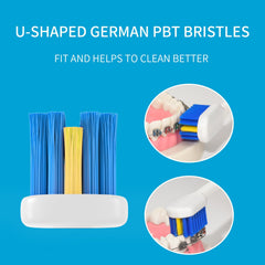 Toothbrush head covers included for hygiene