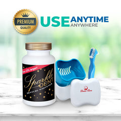 Dentu-Care brush and storage cup together