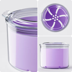 Denture bath cup with brush included