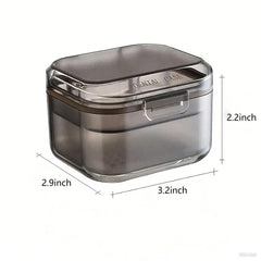Denture storage box with Retainer Remover Tool and Brush