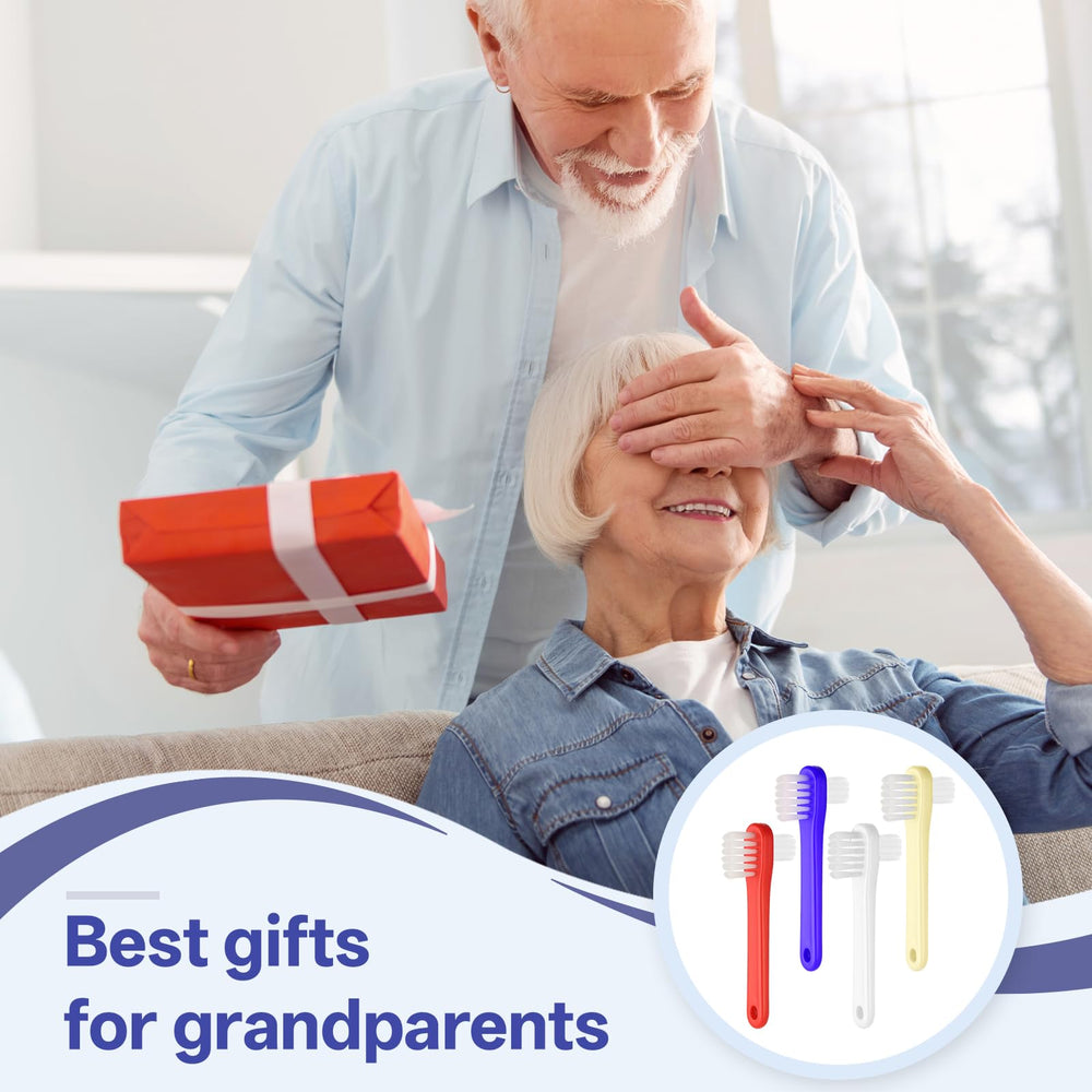 Bulk 40-piece denture brush set in assorted colors