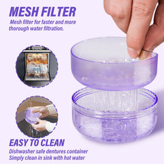 Travel-friendly retainer holder and denture bath box