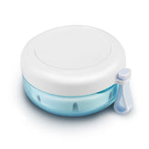 No-leak travel denture case with twist lid and silicone seal