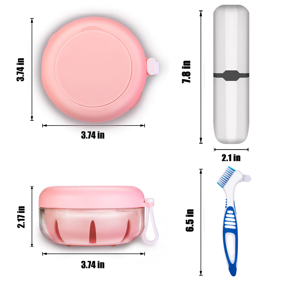 Travel-ready set: case, brush, mirror and accessories