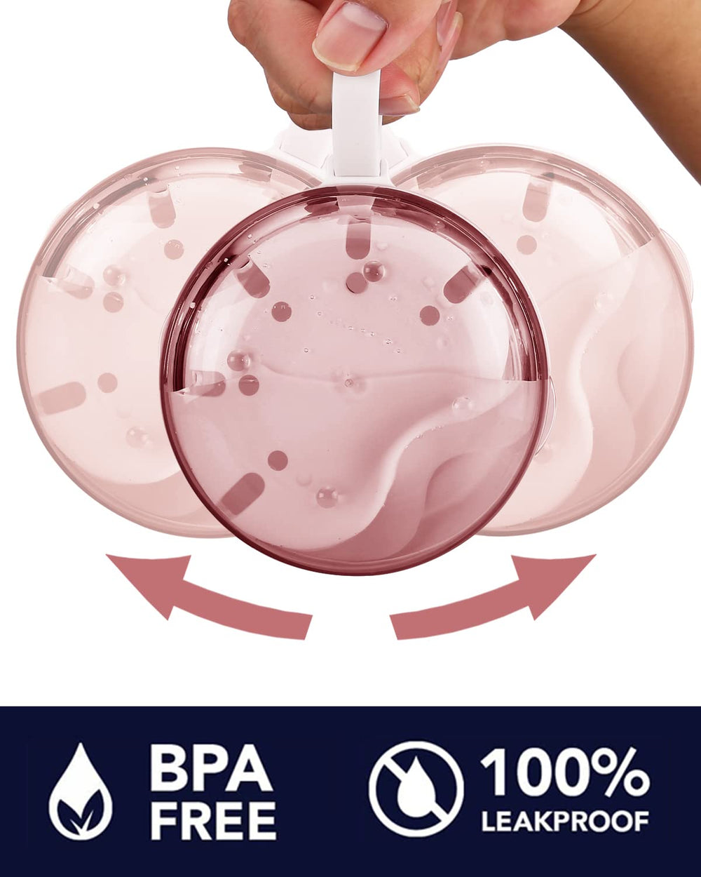 Denture case with built-in magnetic mirror on top