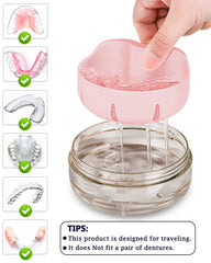 Compact denture cup size 3.74 x 3.74 x 2.17 inches