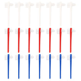 Denture cleaning brush with dual-head design