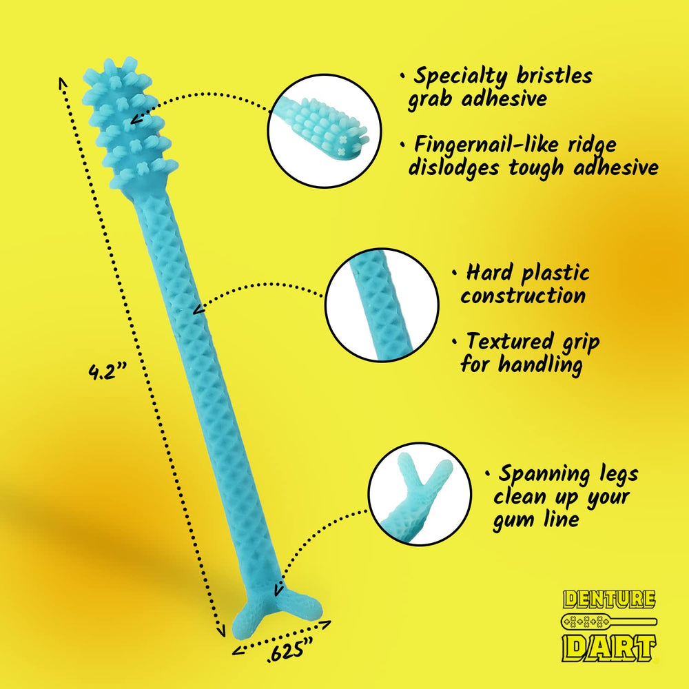 Denture Dart V3 removing denture gel adhesive from mouth
