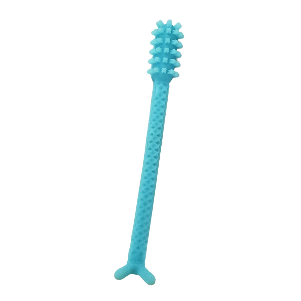 Front view of Denture Dart V4 hard plastic denture brush