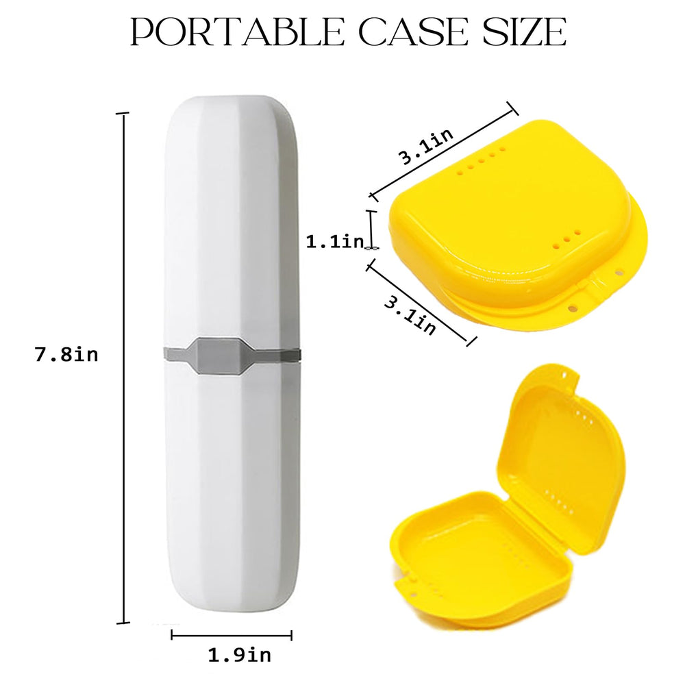 Two denture retainer cases for storage