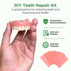 Natural looking dentures created with the DIY kit