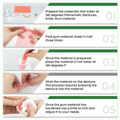 Reusable denture kit components for customization
