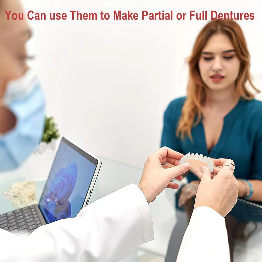 Temporary teeth for at-home denture practice