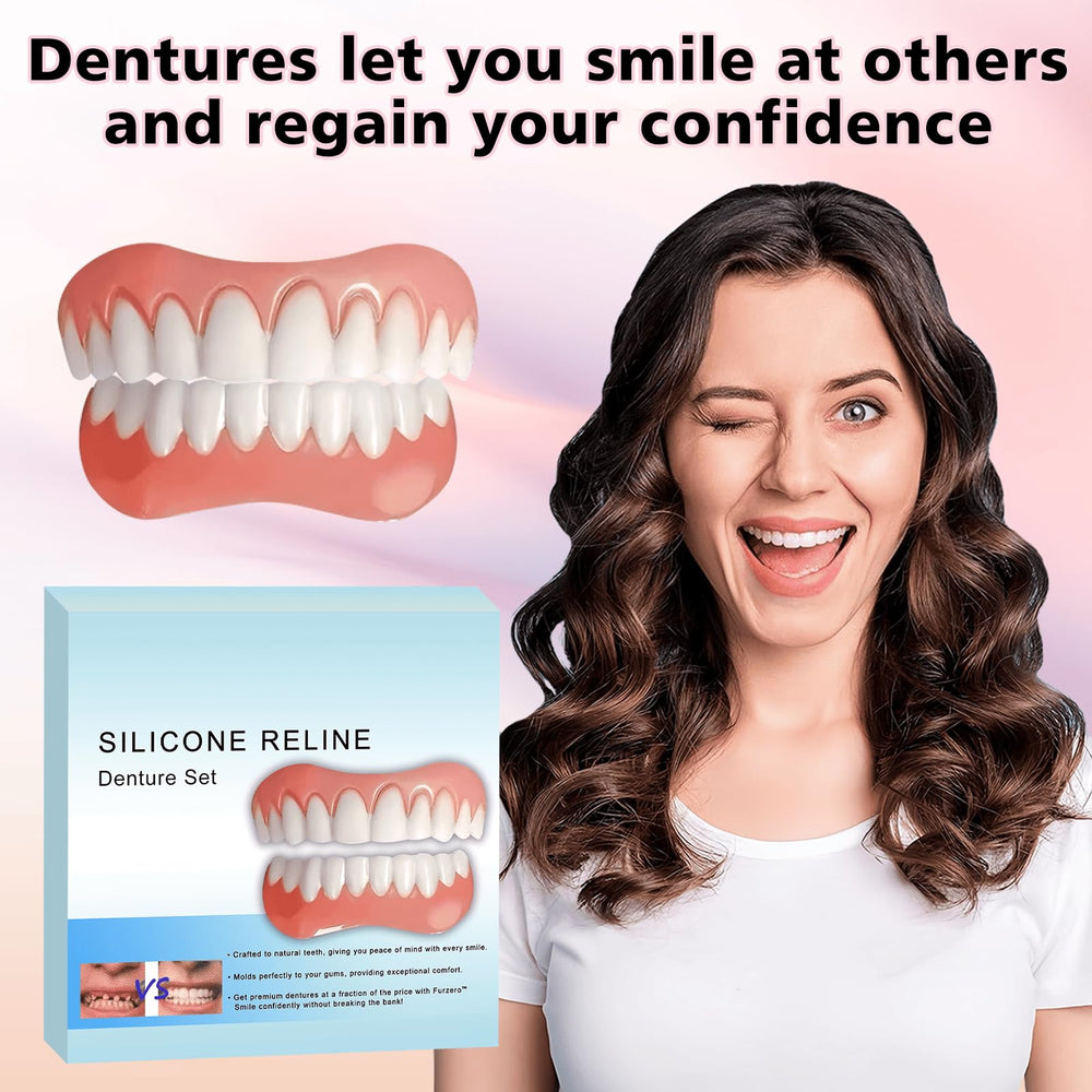 Denture reline kit showing tool-free wear