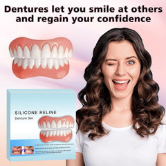 Denture reline kit showing tool-free wear