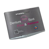 Denture sore-spot find and remove kit components laid out