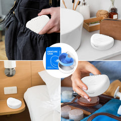 Portable dental cup sized 3.8 x 2.7 x 1.2 inches for braces and retainers