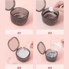 Purple Denture Case with Strainer