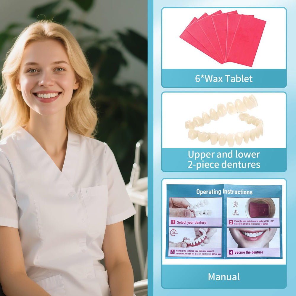 Smiling person showcasing completed DIY dentures
