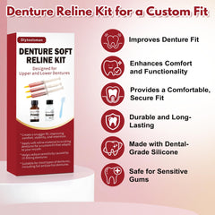 Dentures with Cushioned Soft Reline Fit