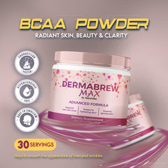 DermaBrew Max powder being mixed with water