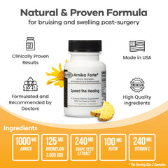 Supplement facts panel of Arnika Forte