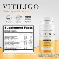Dermawonder Vitiligo Capsules 60 Count being dispensed