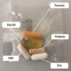 Box and pills of DrFormulas Dermtella Clear Skin Support Packs with Nexabiotic Probiotics