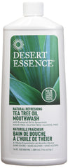 Front view of Desert Essence Tea Tree Mouthwash 16 oz 2-pack
