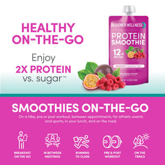 Real fruit blends visible in the smoothie imagery