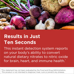 Designs for Health nitric oxide test strips saliva collection demonstrates simple at-home sampling.