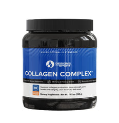 Front view of Designs for Sport Collagen Complex bottle
