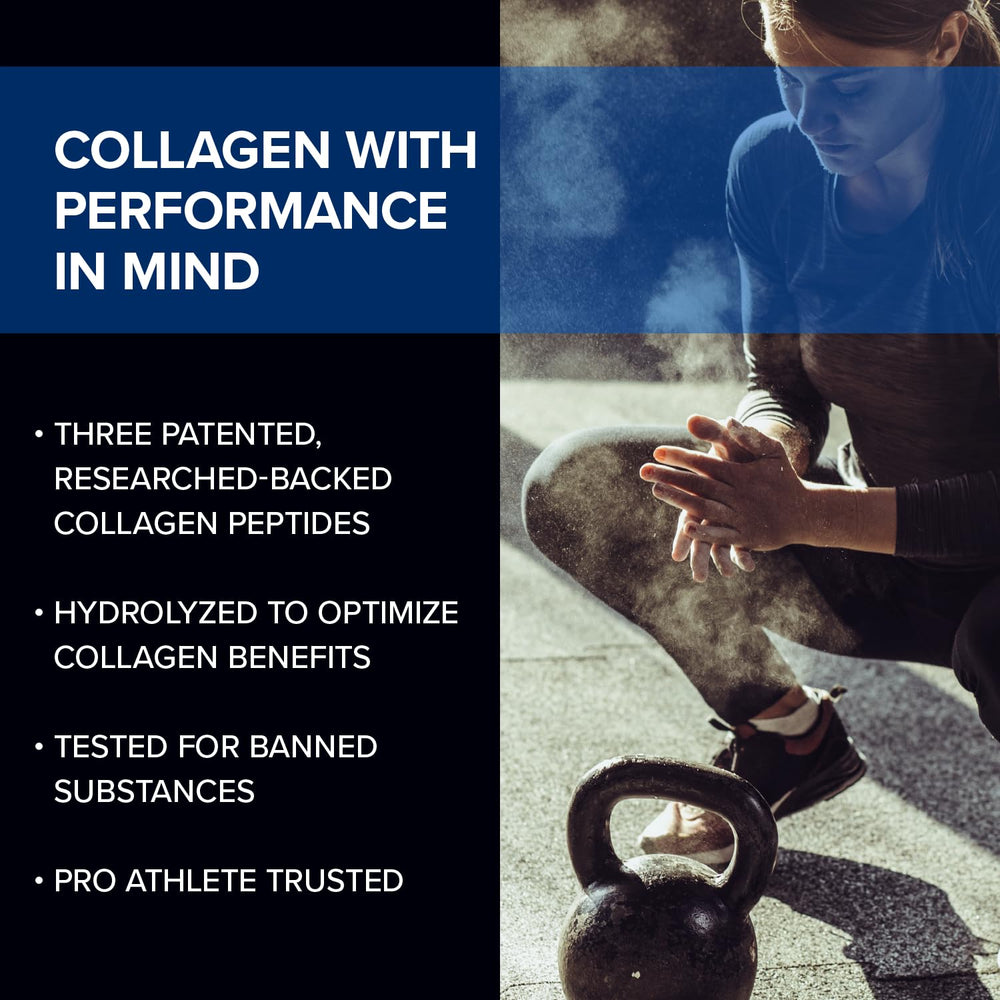 Close-up of NSF Certified for Sport label on Designs for Sport Collagen Complex