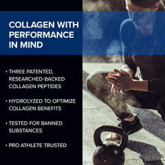Close-up of NSF Certified for Sport label on Designs for Sport Collagen Complex