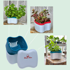 Detachable denture storage cup with separate net drying compartment