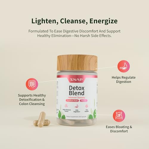 Digestive health support capsules for detox cleanse