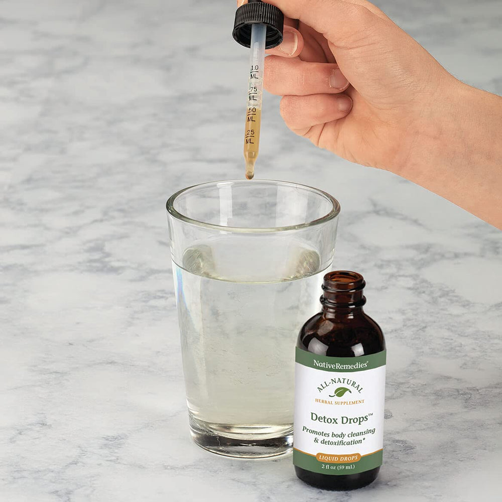 Detox Drops bottle close-up 59ml